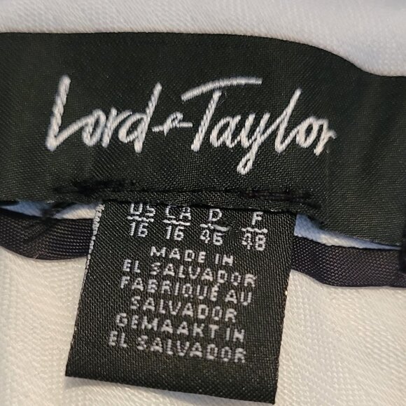 Lord & Taylor Velvet Stripe Crop Dress Pants Size 16 - Picture 8 of 11